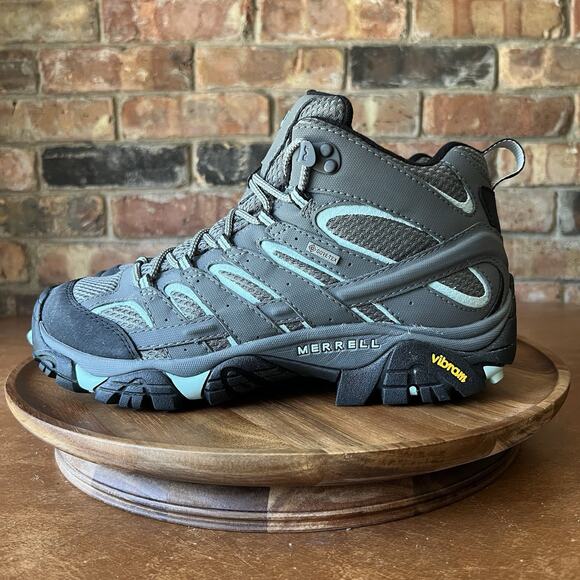 Merrell Womens Moab 2 Mid Gtx Hiking Boot Shoes Size 9.5 Gore Tex Sedona Sage - Picture 10 of 16